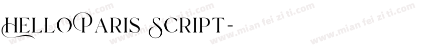 Hello Paris Script字体转换